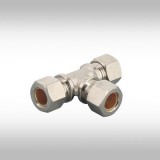 Brass Compression Tee Pneumatic Fittings Forged Brass Perfectly Sealed with CE Standard
