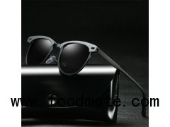 Semi Rimless Square Polarized Sunglasses