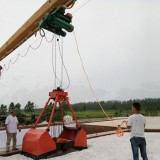 LZ Orange Peel Grab Single Girder Overhead Crane For Scrap Handling