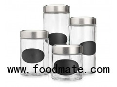 Glass Jar With Stainless Steel Screw Cap