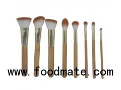 Red Fire Bamboo Handle Makeup Brushes Set
