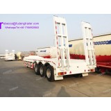 Fudeng 3 axle 50 60 tons lowboy trailer heavy equipment transport low bed truck trailer