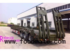 3 axle low bed trailer heavy equipment transport lowboy semi trailer