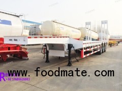 China 3 axle 60 tons lowboy semi trailers low deck trailer used to transport heavy equipement