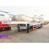 China 3 axle 60 tons lowboy semi trailers low deck trailer used to transport heavy equipement