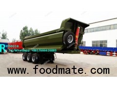 3 Axle 35 Tons 25CBM Rear Dump Trailer End Tipper Semi Trailer In Zimbabwe