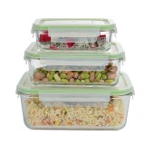 Glass Food Container With Full Compartment
