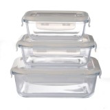 Retangular Glass Storage Food Container Sets