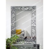 Square Silver Venetian Wall Mirror