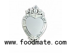 Heart Shaped Silver Venetian Mirror