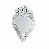 Heart Shaped Silver Venetian Mirror