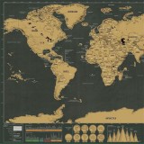 Deluxe Large Scratch Travel Wall Poster