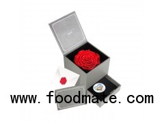 High-End Two Layers Rigid Cardboard Rose Box With Flower Seal,Cardboard Packaging For Flowers Gifts