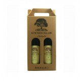 Easy Carry Recycle Corrugated Carton Double Wine Box Packaging, Christmas Wine Box Gift