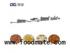 Breakfast cereals multigrain choco flakes and chocolate fills pillow snack food making machine