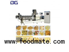 Double Screw Extruded Continuous Fry 3d Pellet Papad Snack Food Making Machine