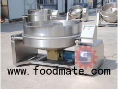 Gas jacketed kettle with mixer  jacketed boiling pot   Gas vacuum jacketed kettle supplier