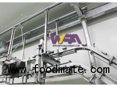 Bleeding elevator for goat meat processing plants