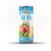 250ml canned ice green tea with peach drink from BENA tea brand