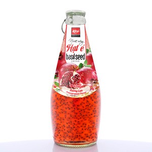 Basil Seed Drink With Pomegante
