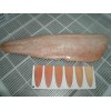 Frozen chum salmon fillets pale color