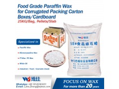 Food Grade Paraffin Wax for Corrugated Packing Carton Boxes/Cardboard